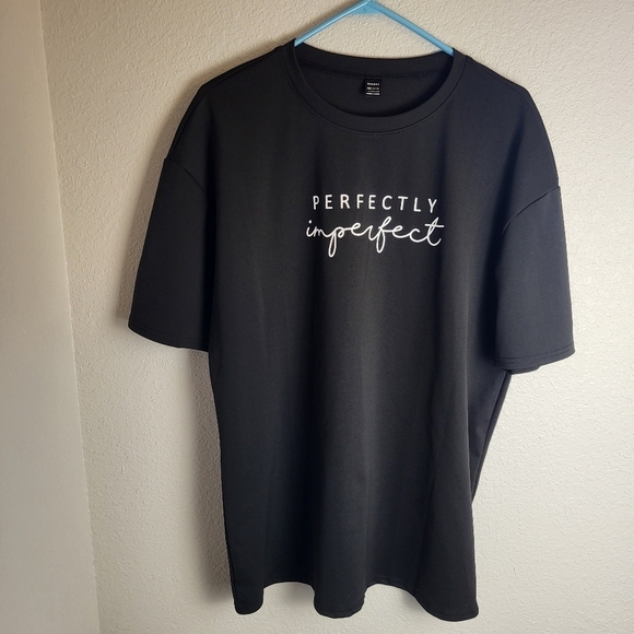 Grawell Black Short Sleeved Tee Shirt Perfectly Imperfect Women's Size Large - Picture 1 of 7